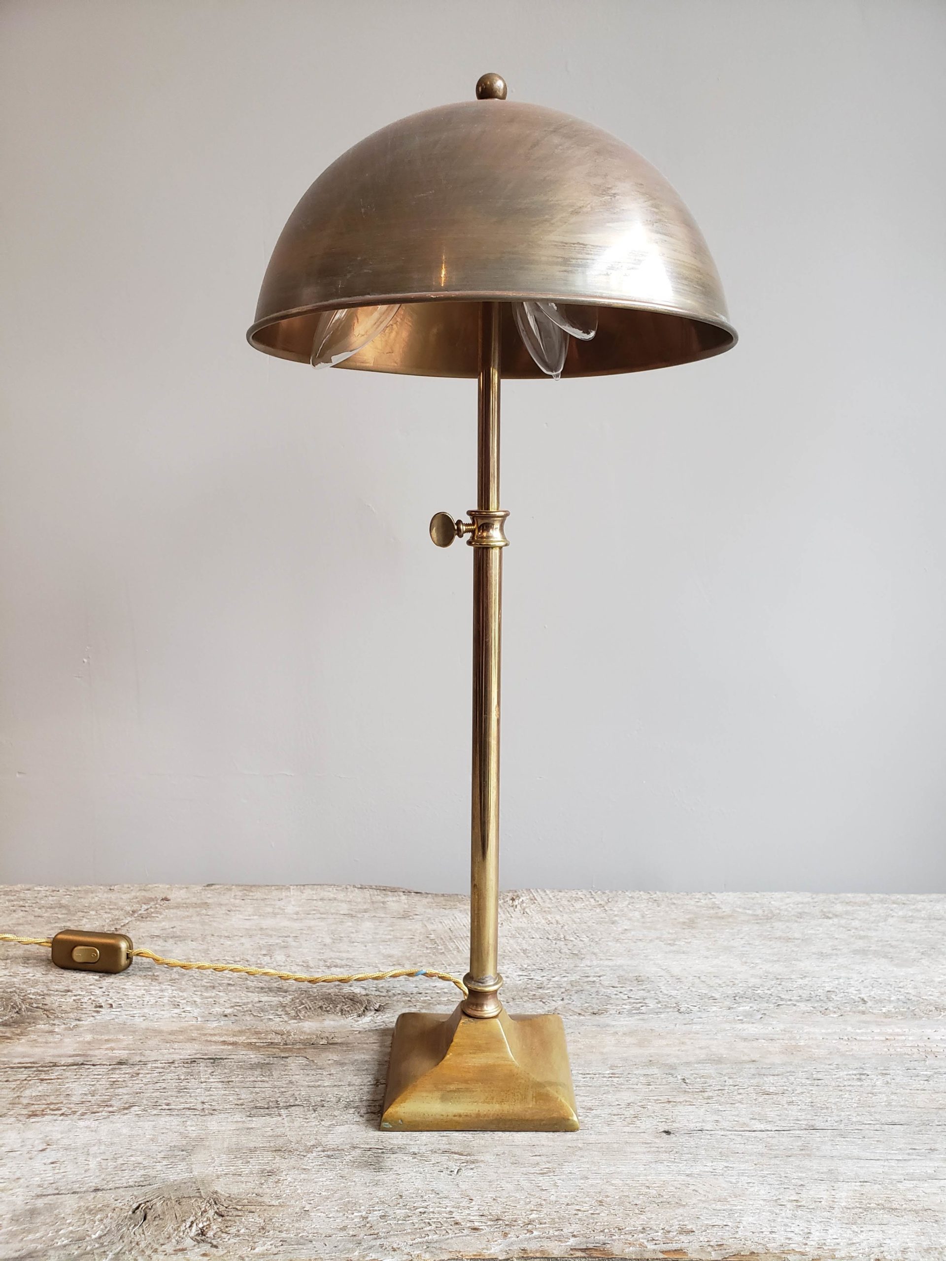 brass dome table lamp